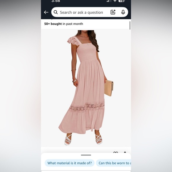 Zesica Pink Lace Trim Dress Size Medium - Picture 6 of 6